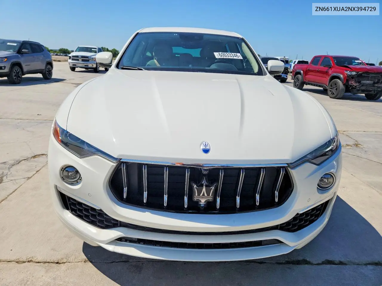 2022 Maserati Levante Base VIN: ZN661XUA2NX394729 Lot: 60033346