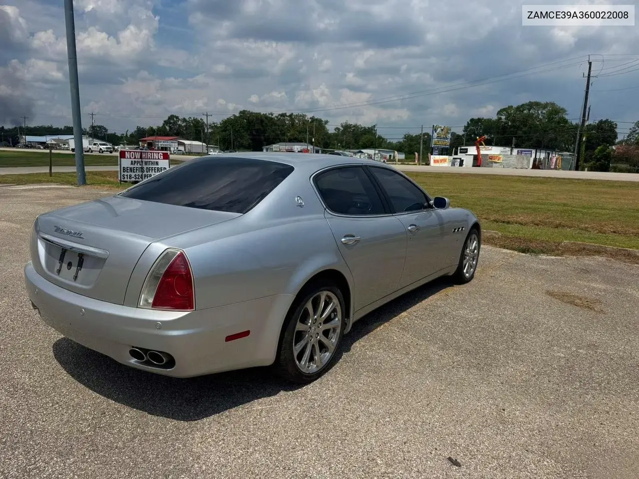 2006 Maserati Quattroporte M139 VIN: ZAMCE39A360022008 Lot: 59331216