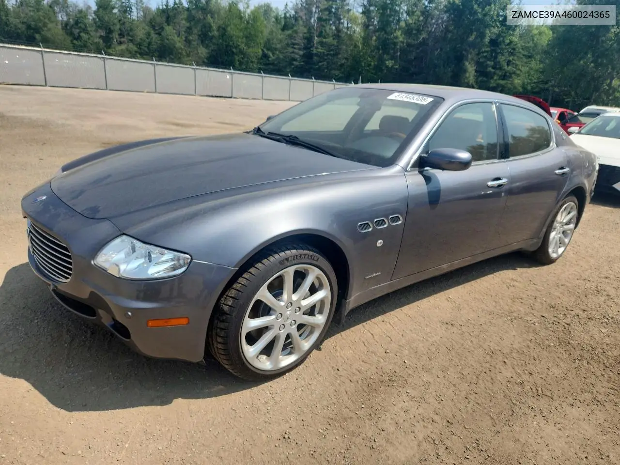 2006 Maserati Quattroporte M139 VIN: ZAMCE39A460024365 Lot: 61345306