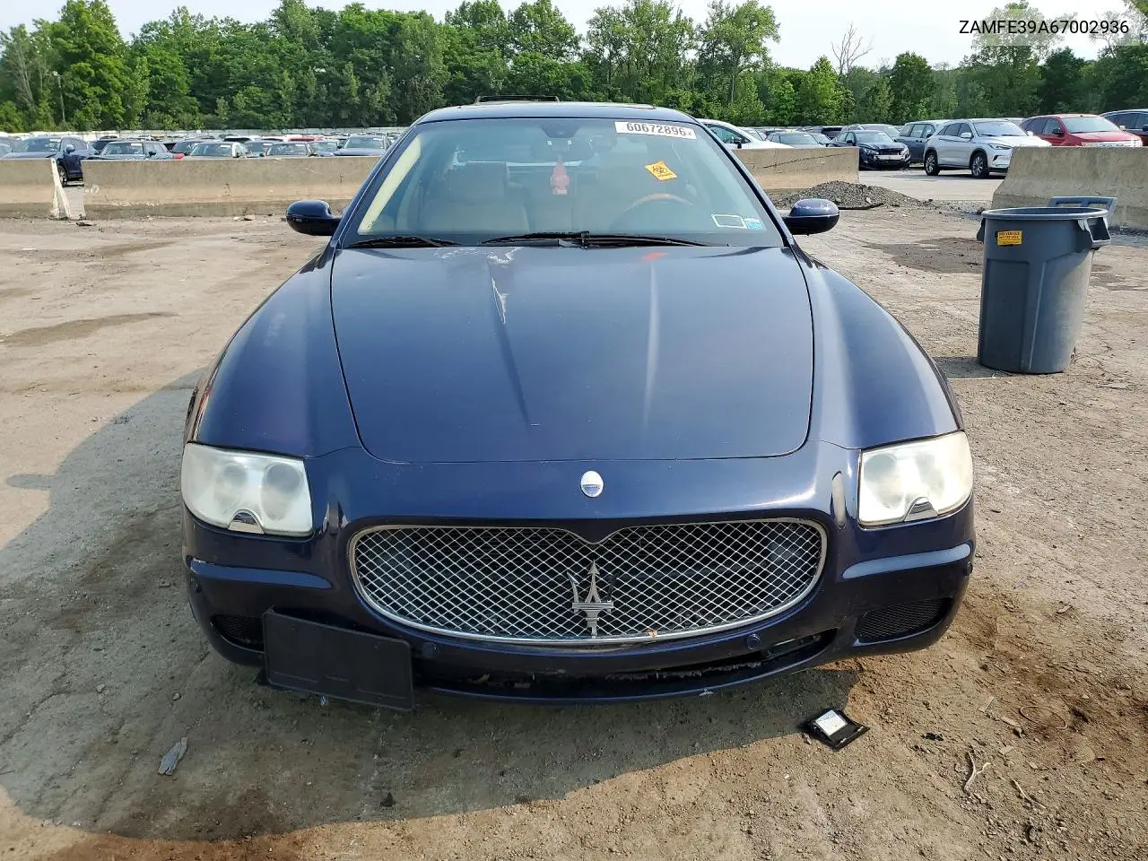2007 Maserati Quattroporte M139 VIN: ZAMFE39A670029369 Lot: 60672896