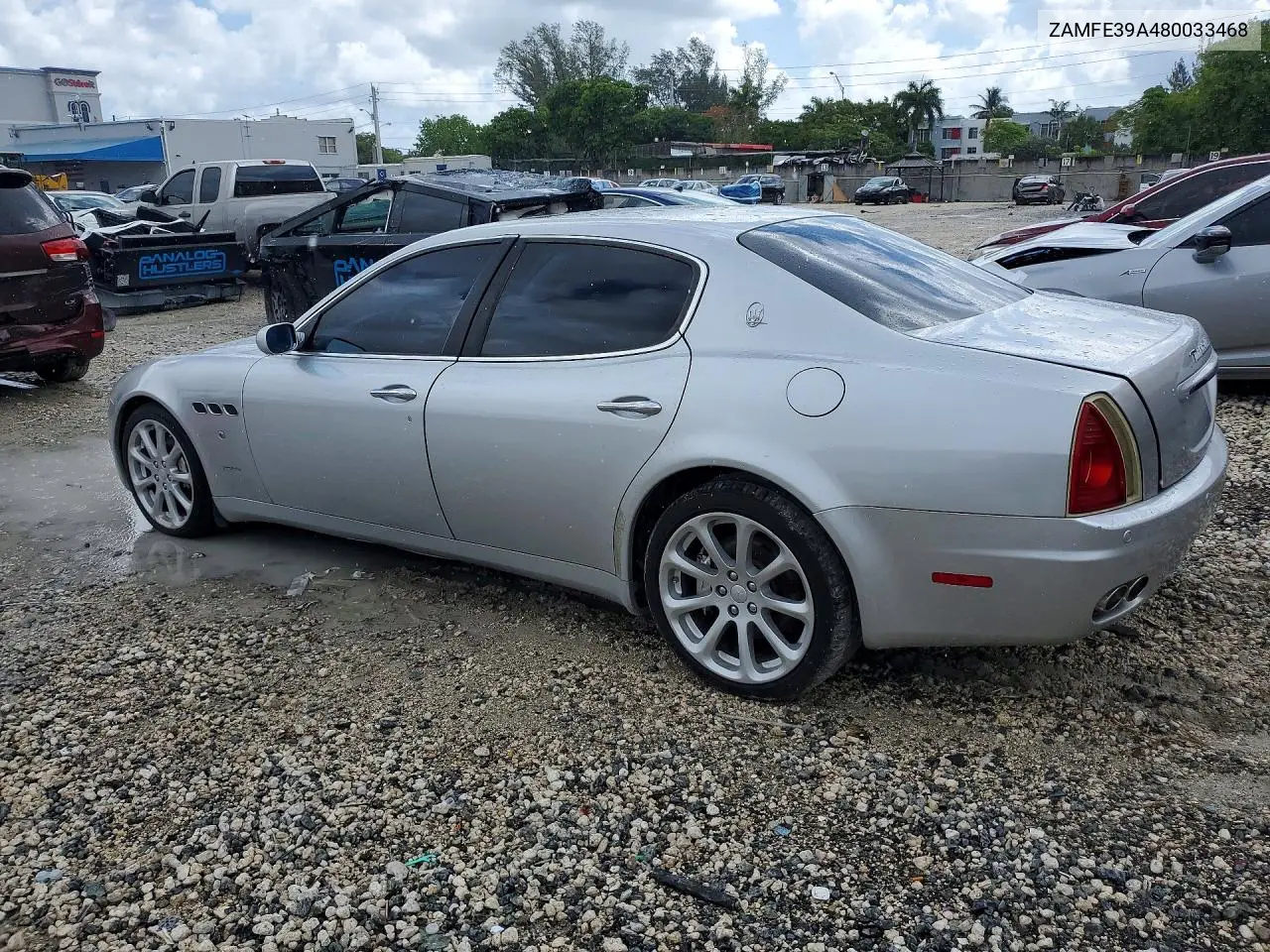 2008 Maserati Quattroporte M139 VIN: ZAMFE39A480033468 Lot: 54288856