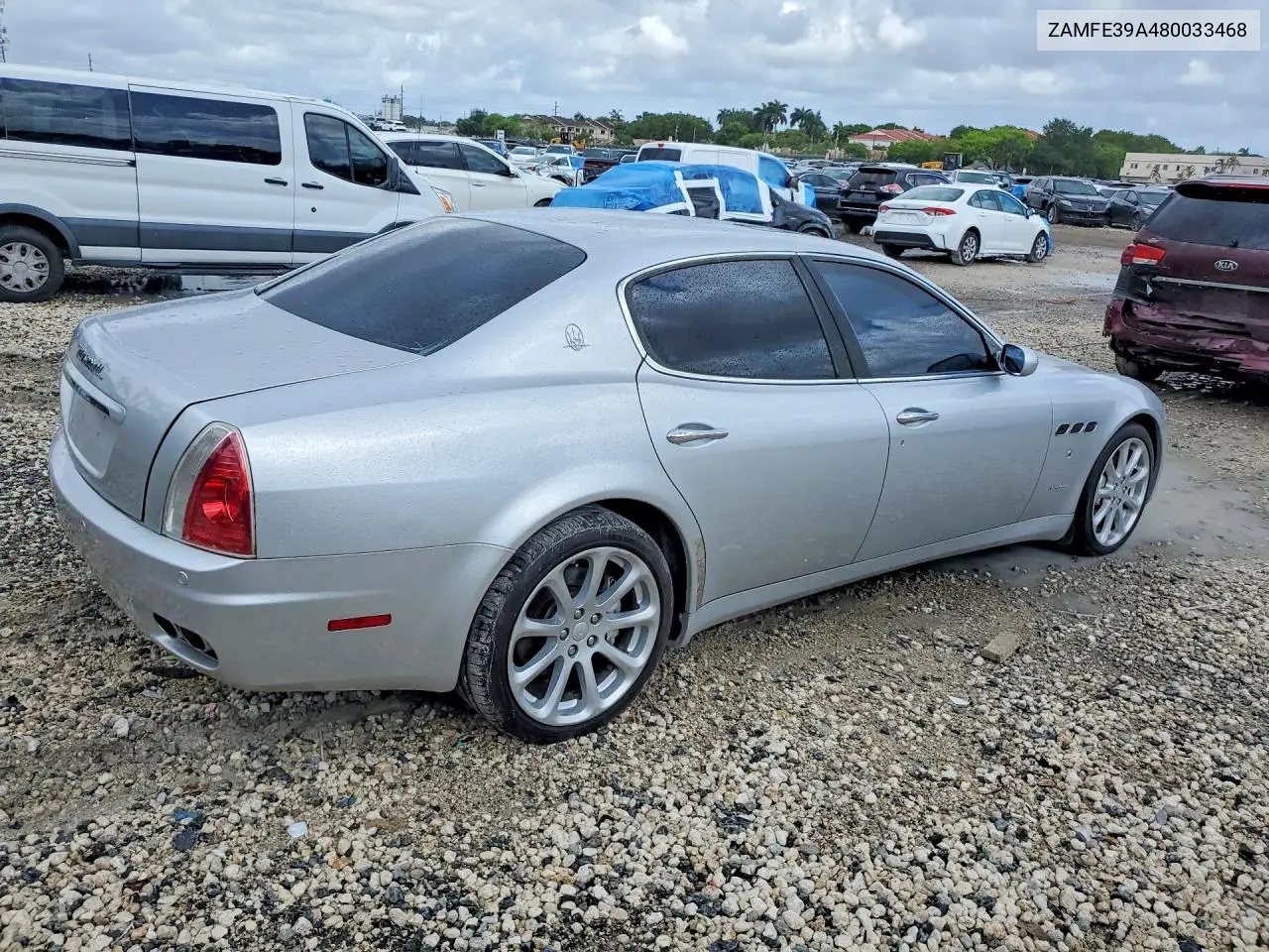 2008 Maserati Quattroporte M139 VIN: ZAMFE39A480033468 Lot: 54288856