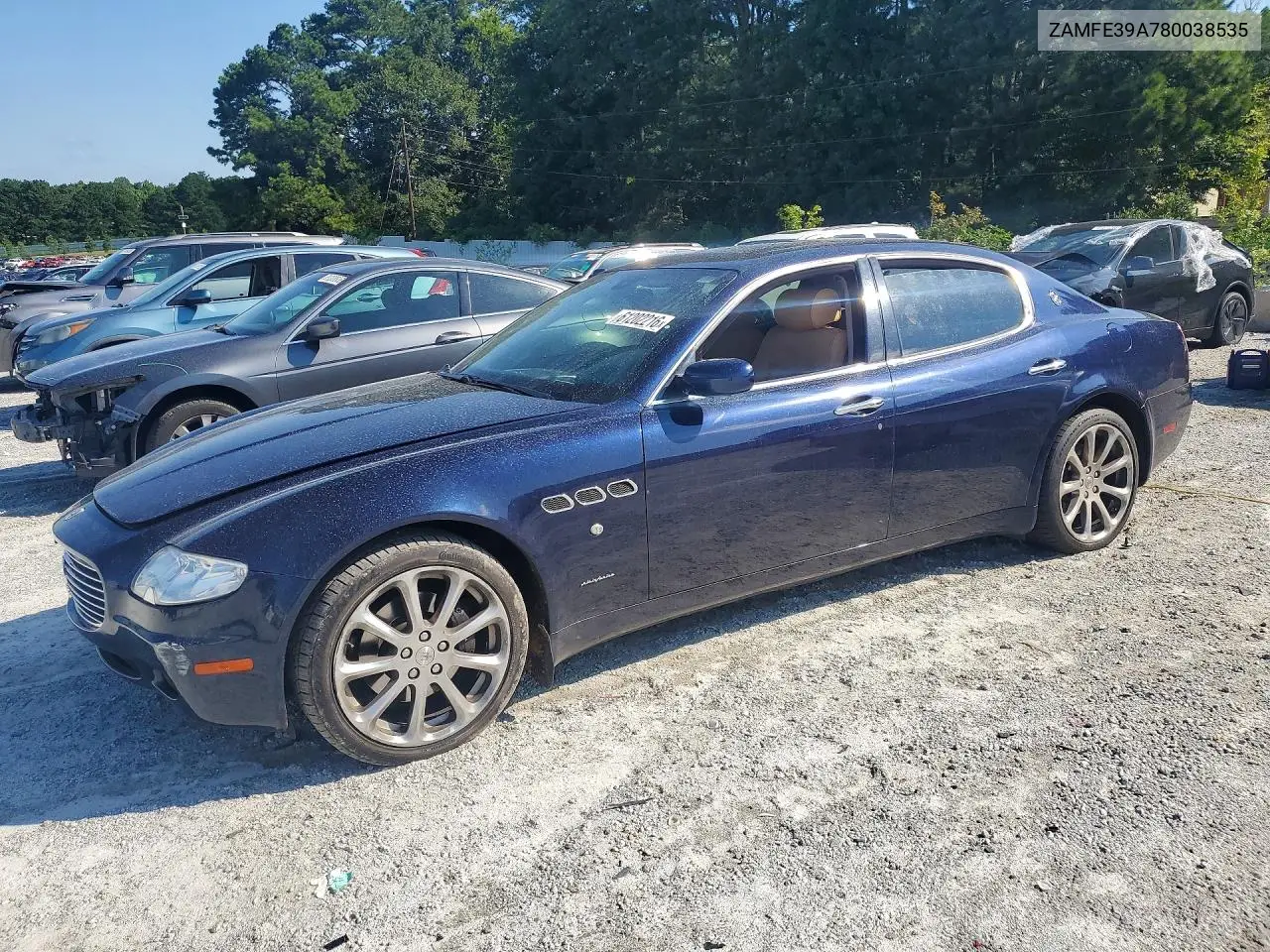 2008 Maserati Quattroporte M139 VIN: ZAMFE39A780038535 Lot: 61202216