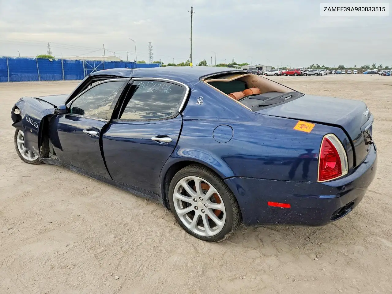 2008 Maserati Quattroporte M139 VIN: ZAMFE39A980033515 Lot: 61406246