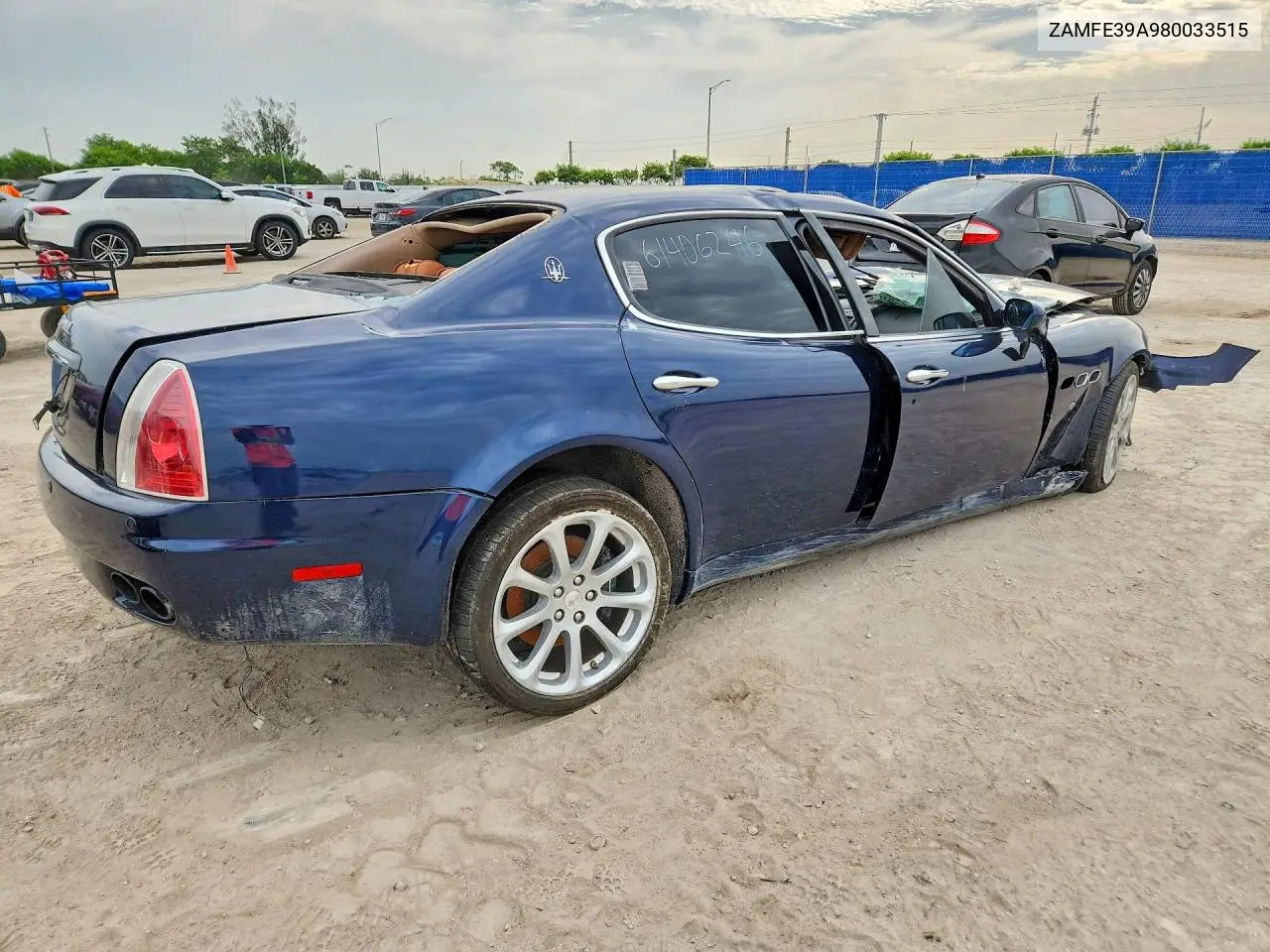2008 Maserati Quattroporte M139 VIN: ZAMFE39A980033515 Lot: 61406246