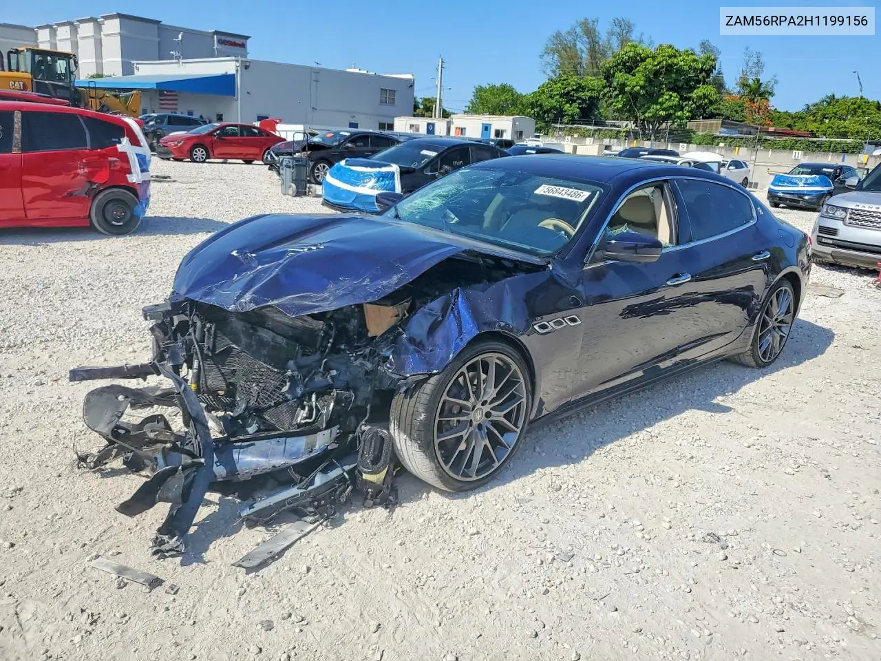 2017 Maserati Quattroporte S VIN: ZAM56RPA2H1199156 Lot: 56843486