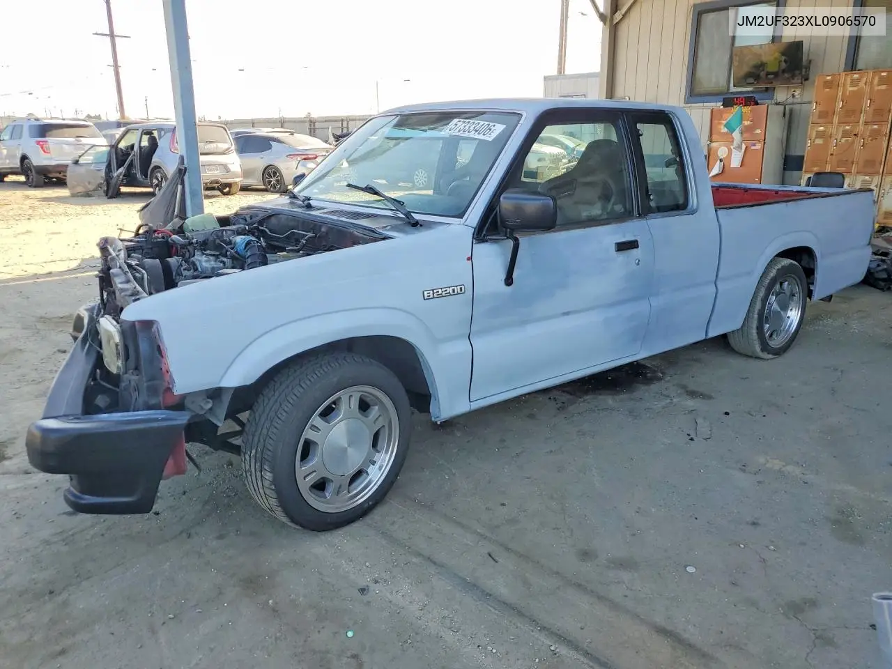 1990 Mazda B2200 Cab Plus VIN: JM2UF323XL0906570 Lot: 57333406