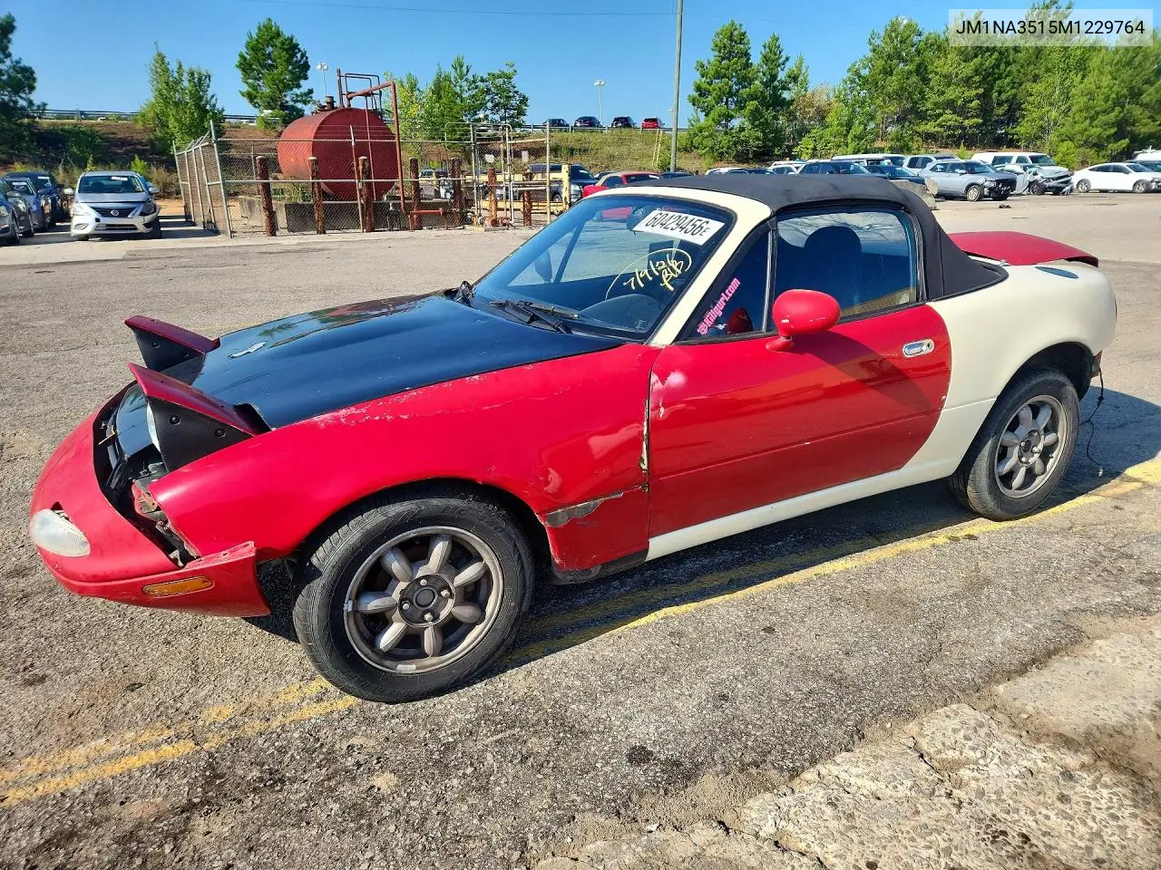 1991 Mazda Mx-5 Miata VIN: JM1NA3515M1229764 Lot: 60429456