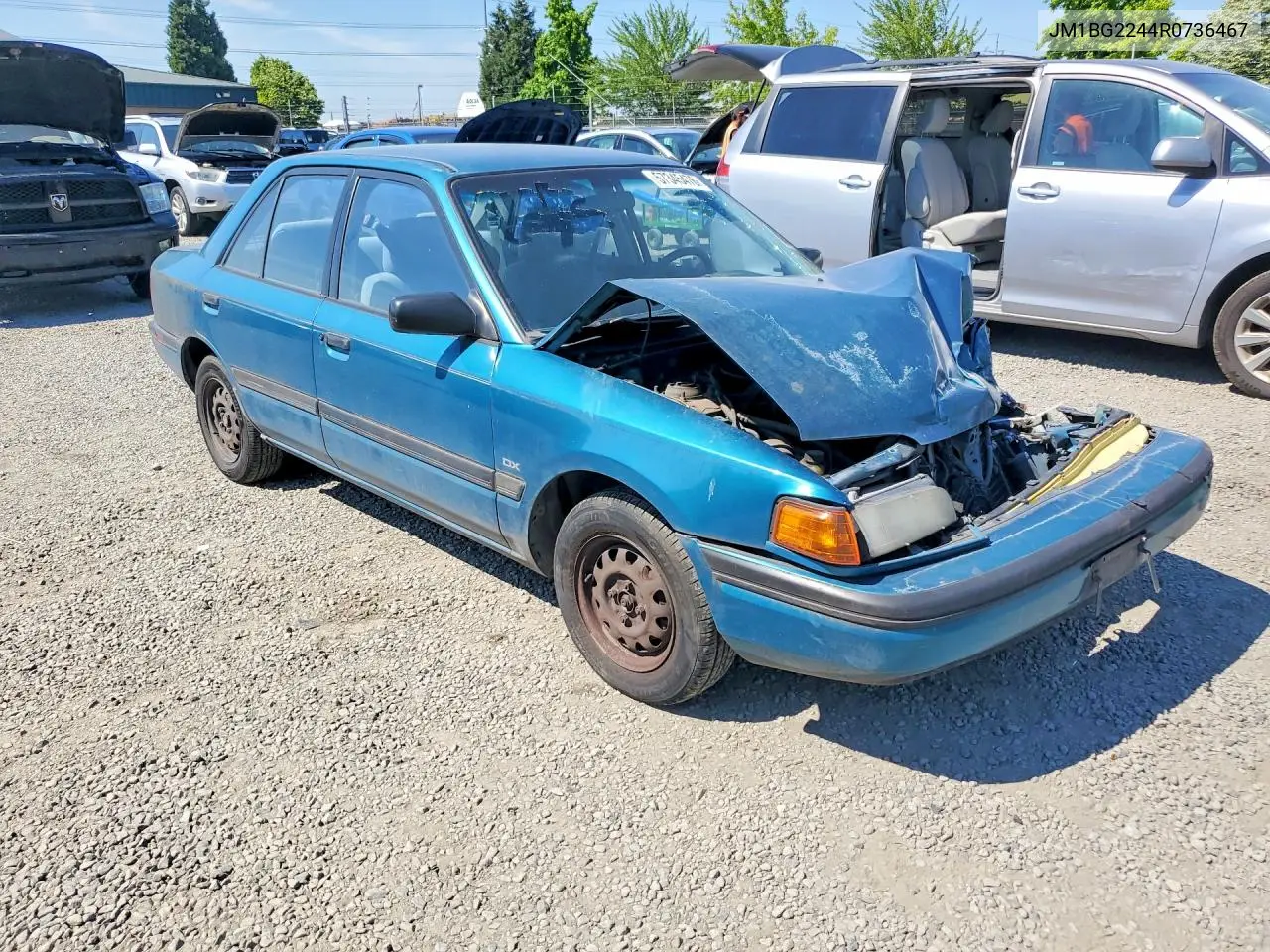 1994 Mazda Protege Dx VIN: JM1BG2244R0736467 Lot: 57345476