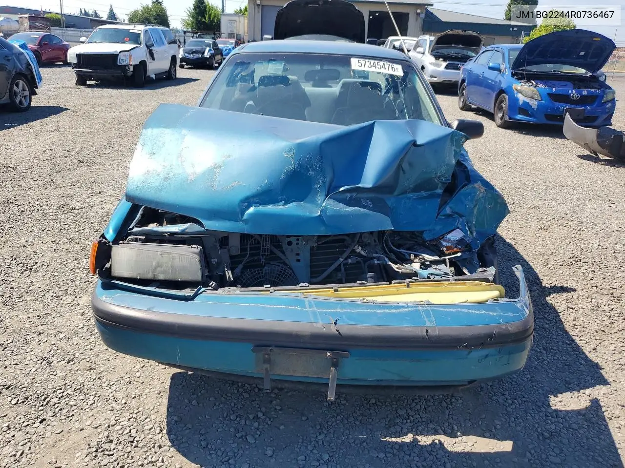 1994 Mazda Protege Dx VIN: JM1BG2244R0736467 Lot: 57345476