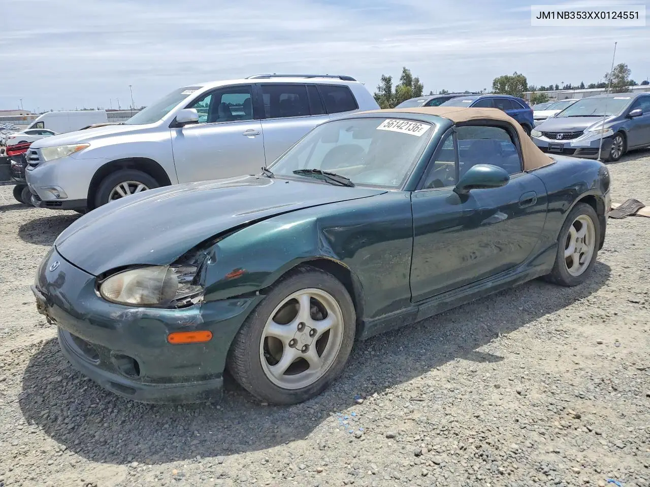 1999 Mazda Mx-5 Miata VIN: JM1NB353XX0124551 Lot: 56142136