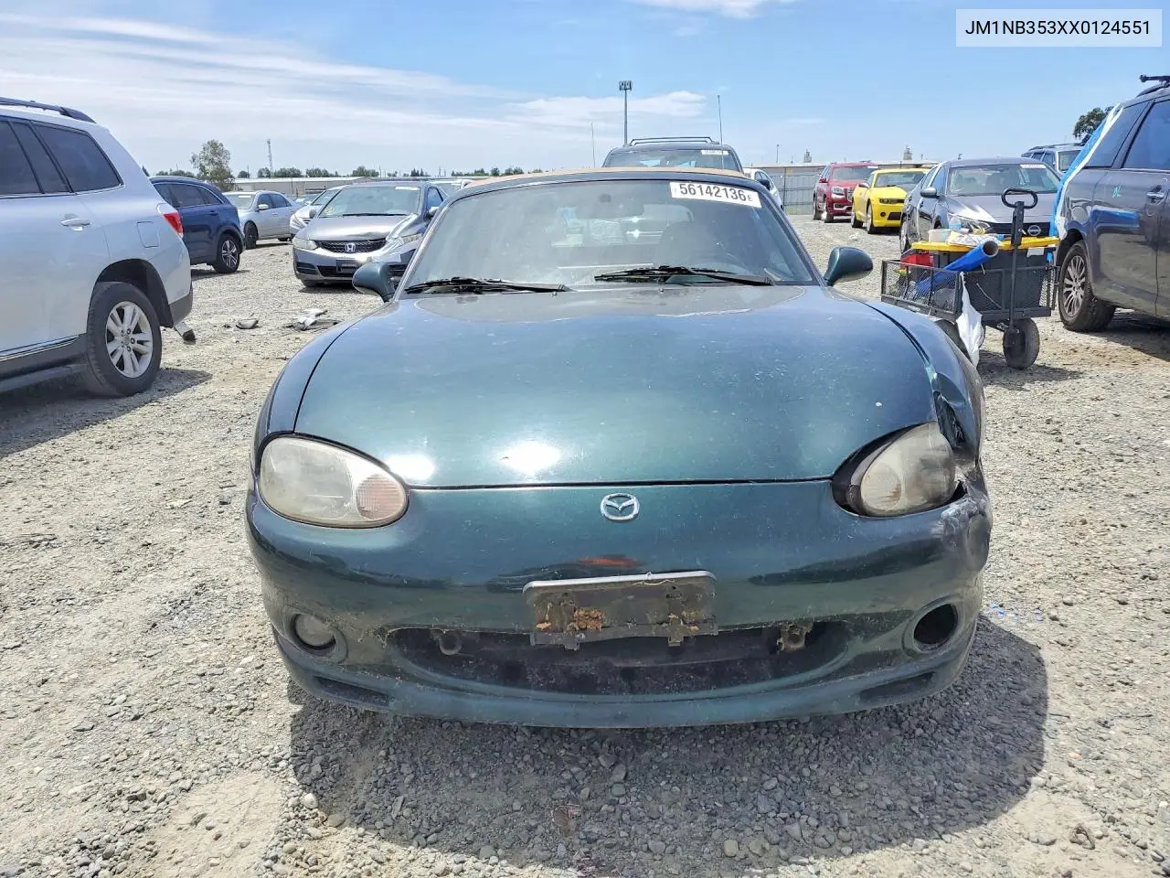 1999 Mazda Mx-5 Miata VIN: JM1NB353XX0124551 Lot: 56142136