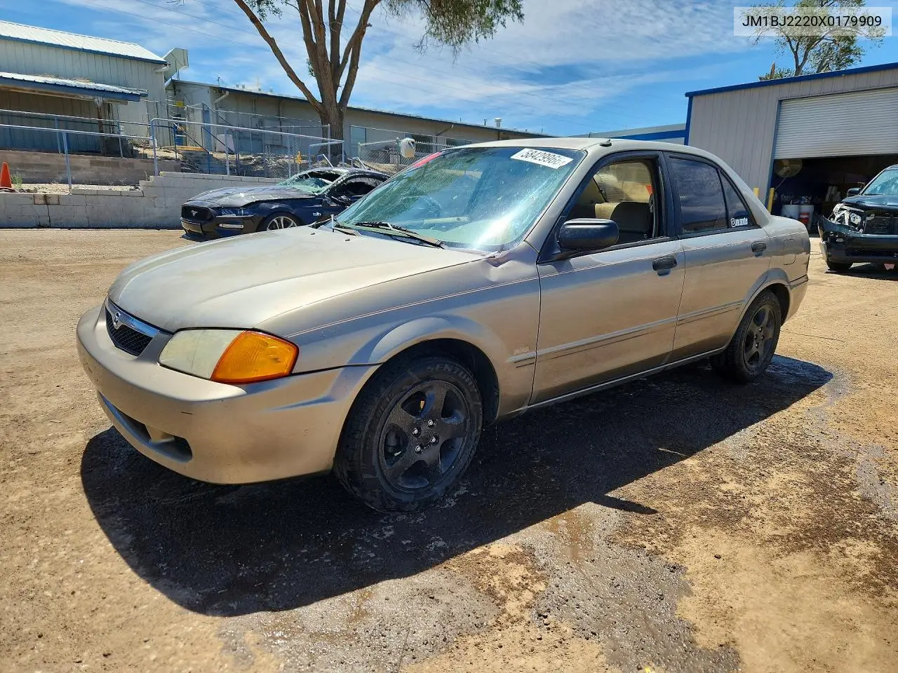 1999 Mazda Protege Dx VIN: JM1BJ2220X0179909 Lot: 58429966