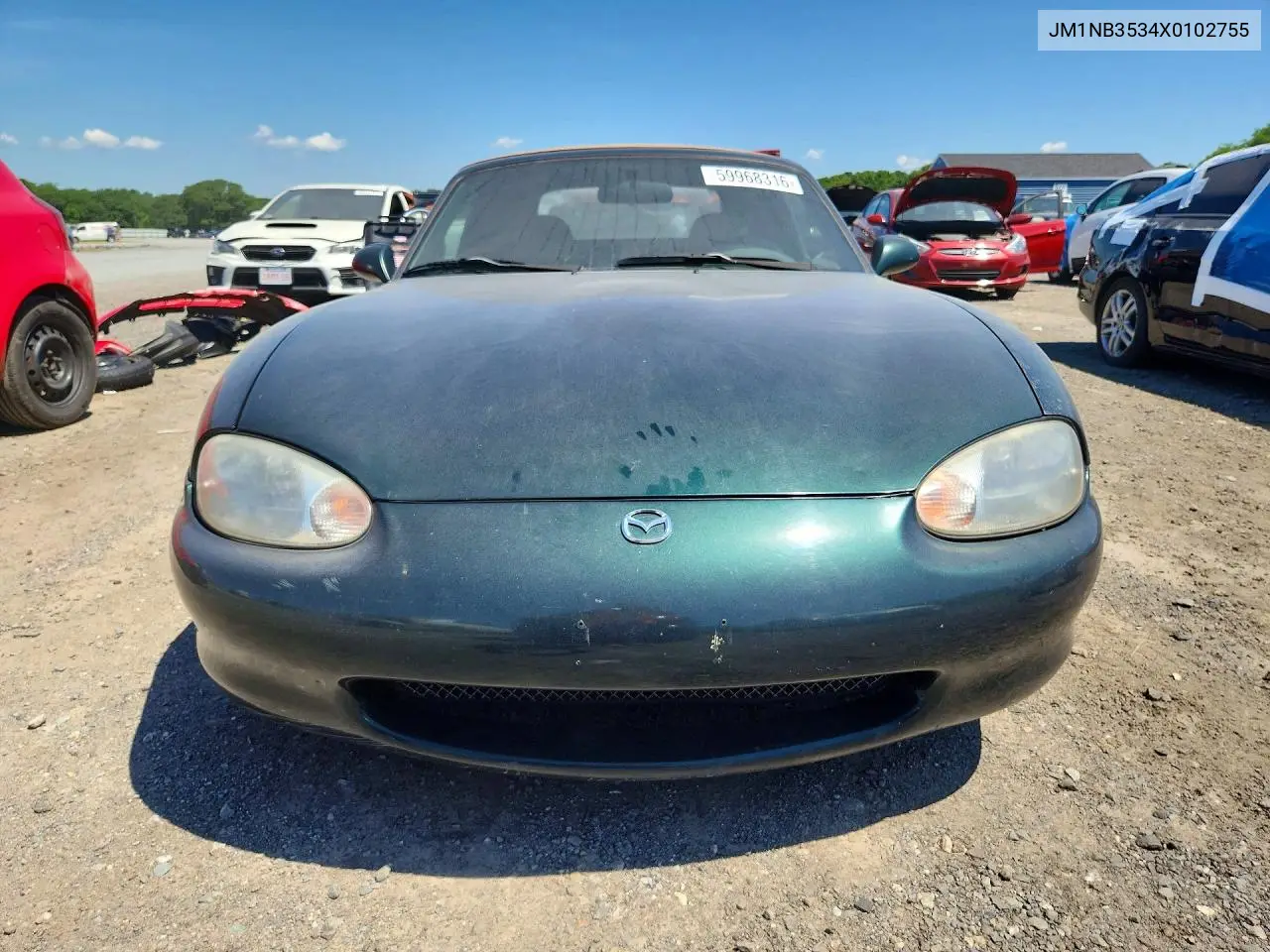 1999 Mazda Mx-5 Miata VIN: JM1NB3534X0102755 Lot: 59968316