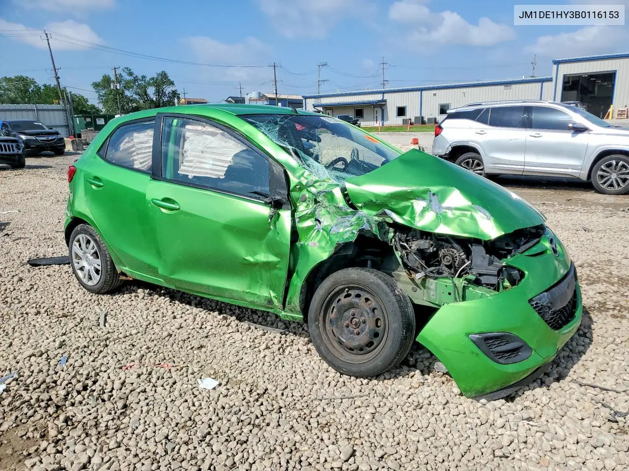 2011 Mazda Mazda2 VIN: JM1DE1HY3B0116153 Lot: 59193926