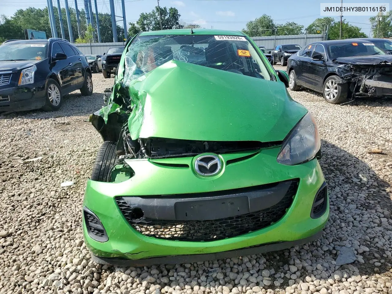 2011 Mazda Mazda2 VIN: JM1DE1HY3B0116153 Lot: 59193926