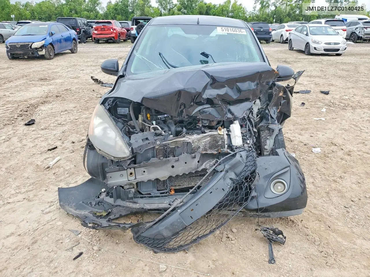 2012 Mazda Mazda2 VIN: JM1DE1LZ7C0140425 Lot: 51016036