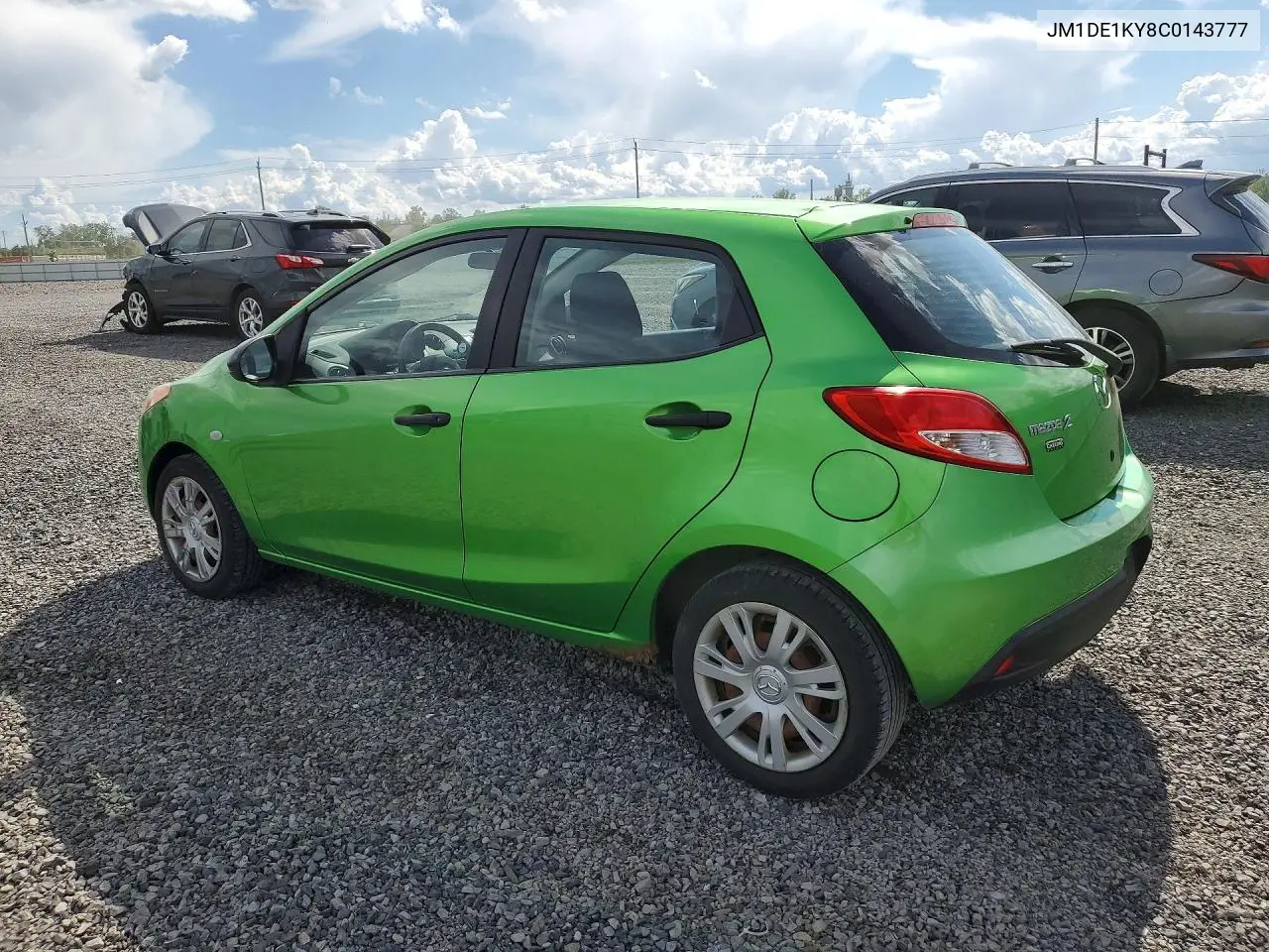 2012 Mazda Mazda2 VIN: JM1DE1KY8C0143777 Lot: 57643256