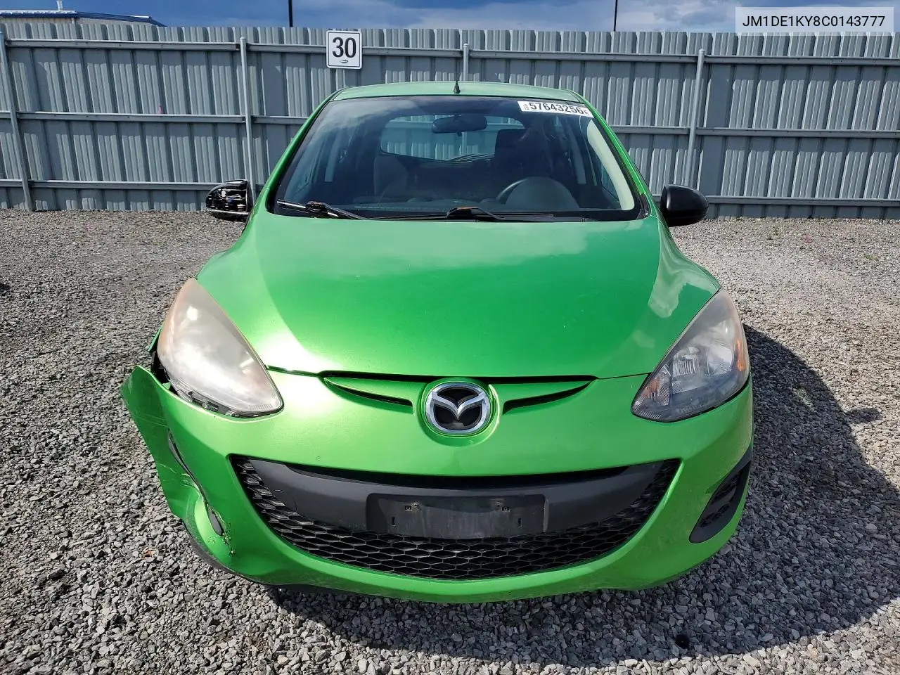2012 Mazda Mazda2 VIN: JM1DE1KY8C0143777 Lot: 57643256