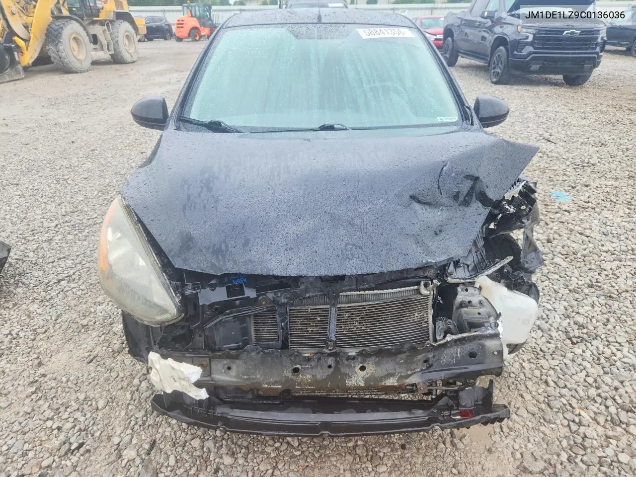 2012 Mazda Mazda2 VIN: JM1DE1LZ9C0136036 Lot: 58841356