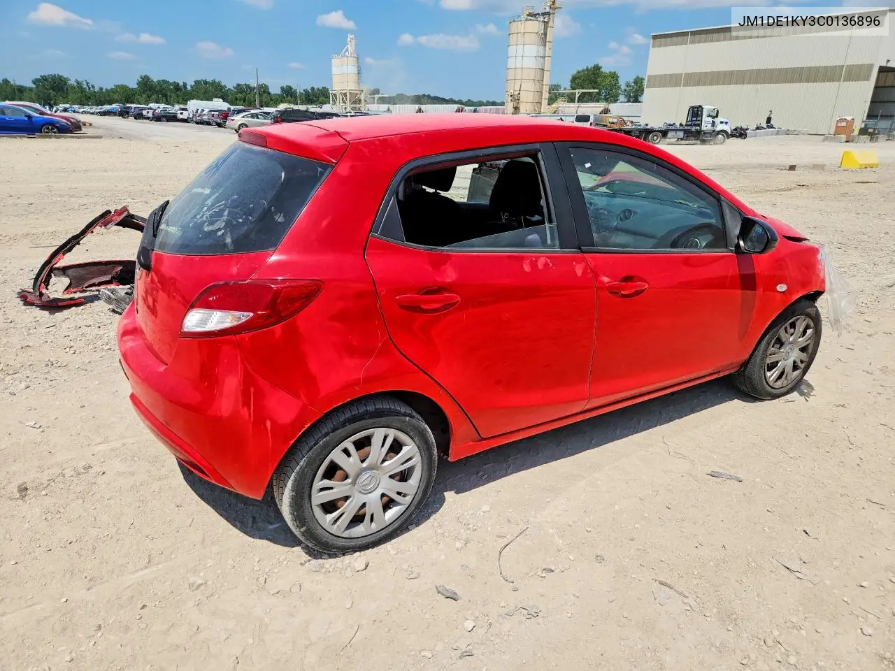 2012 Mazda Mazda2 VIN: JM1DE1KY3C0136896 Lot: 61214226