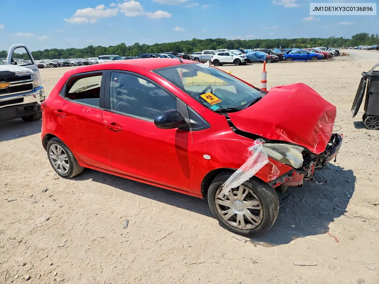 2012 Mazda Mazda2 VIN: JM1DE1KY3C0136896 Lot: 61214226