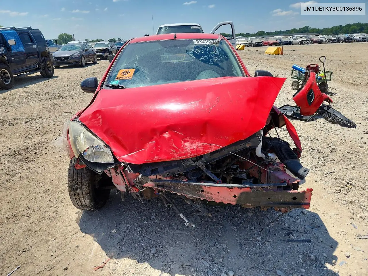 2012 Mazda Mazda2 VIN: JM1DE1KY3C0136896 Lot: 61214226