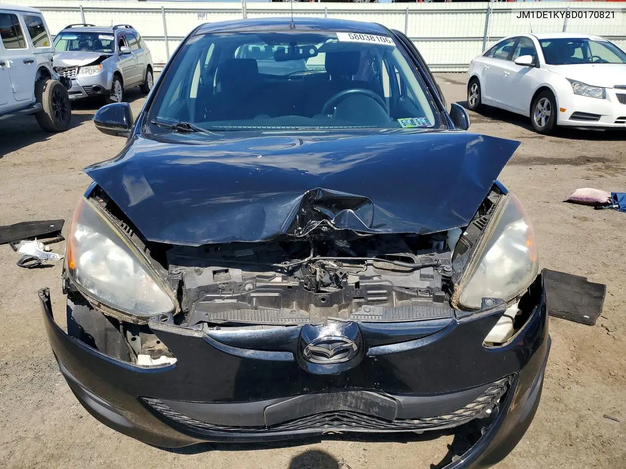 2013 Mazda Mazda2 VIN: JM1DE1KY8D0170821 Lot: 58038106