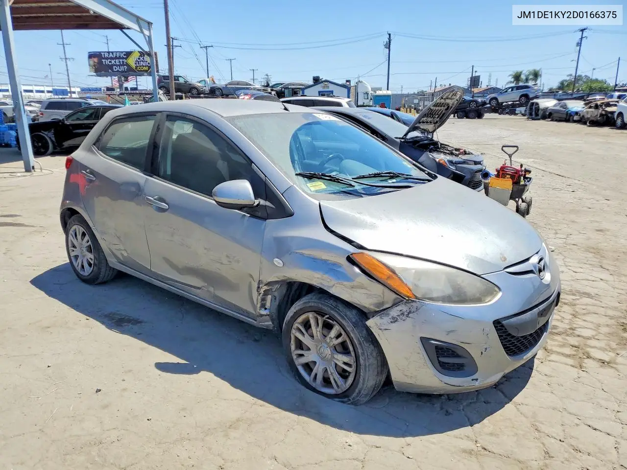 2013 Mazda Mazda2 VIN: JM1DE1KY2D0166375 Lot: 61424116