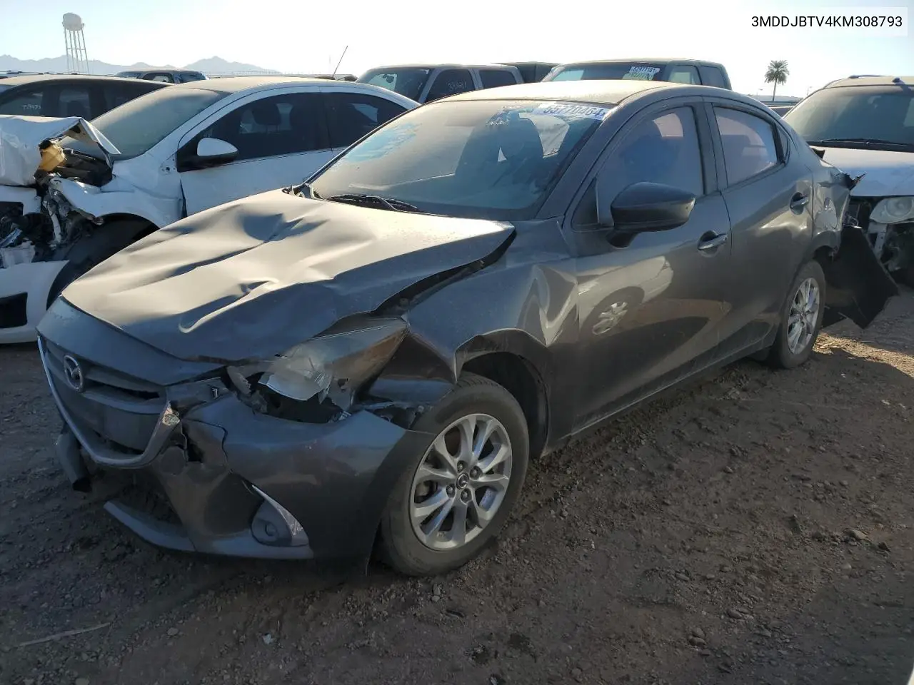 2019 Mazda 2 VIN: 3MDDJBTV4KM308793 Lot: 55770464
