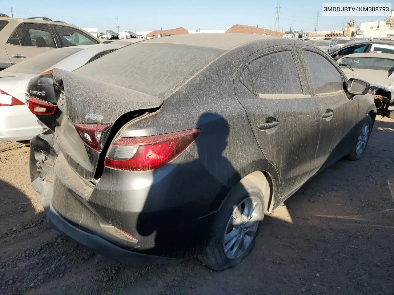 2019 Mazda 2 VIN: 3MDDJBTV4KM308793 Lot: 55770464