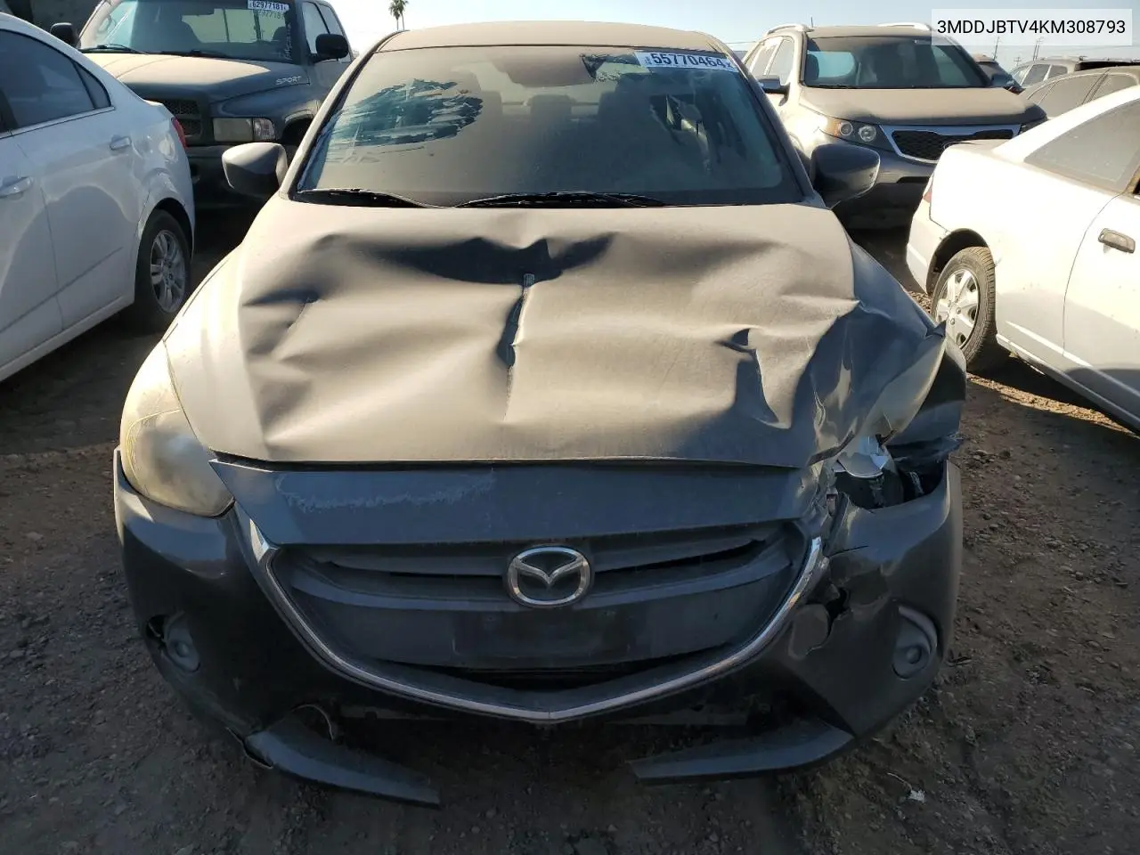 2019 Mazda 2 VIN: 3MDDJBTV4KM308793 Lot: 55770464
