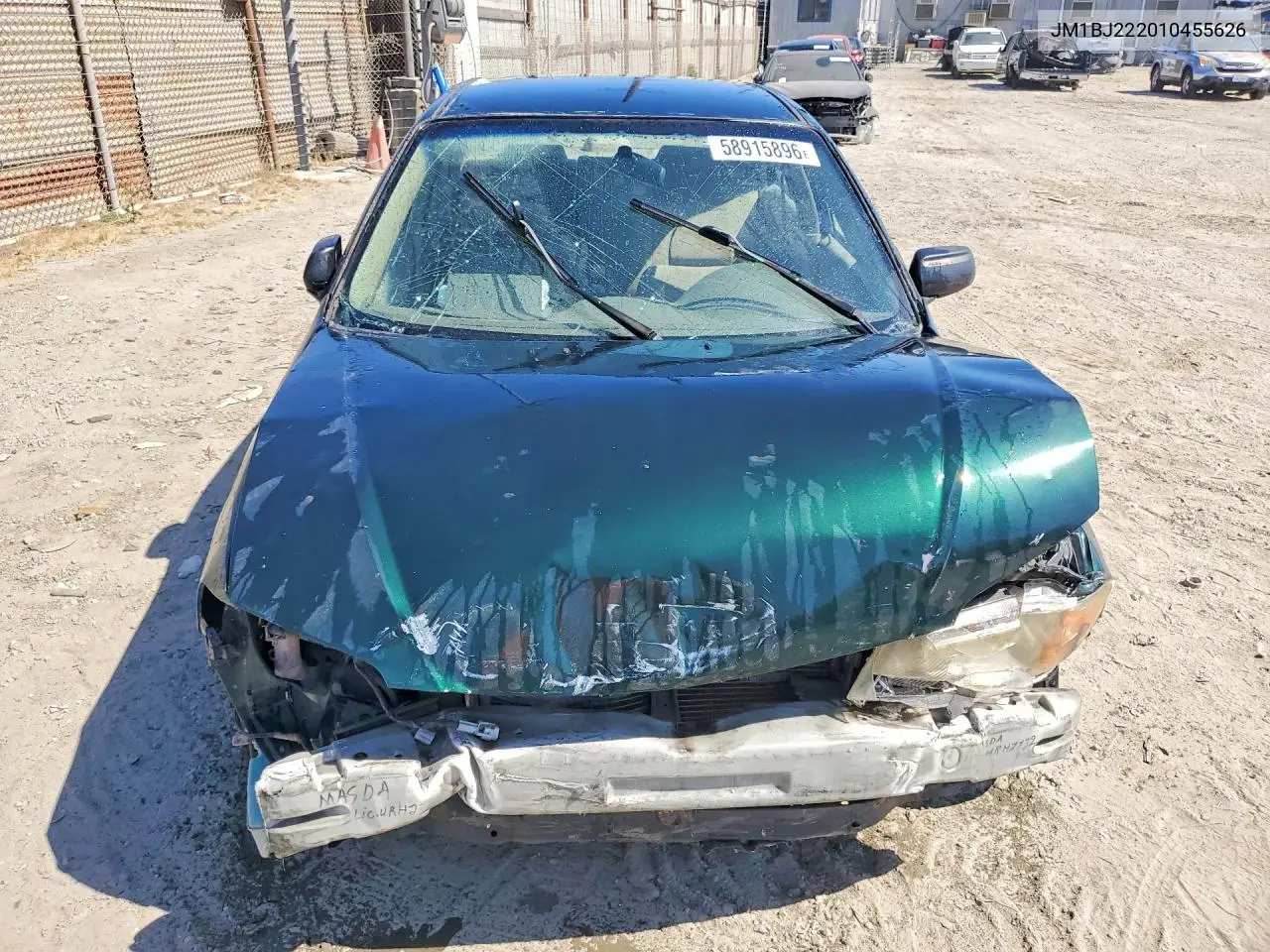 2001 Mazda Protege Dx VIN: JM1BJ222010455626 Lot: 58915896