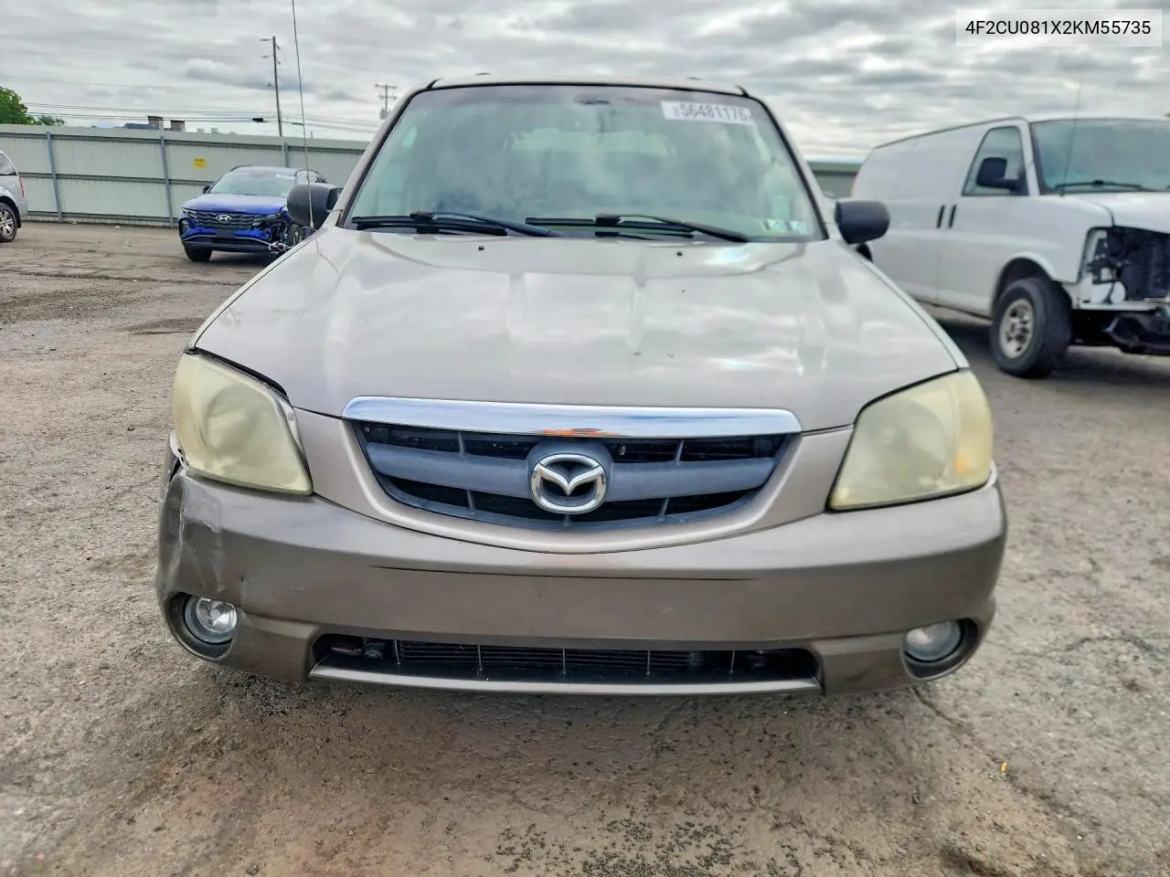 2002 Mazda Tribute Lx VIN: 4F2CU081X2KM55735 Lot: 56481176