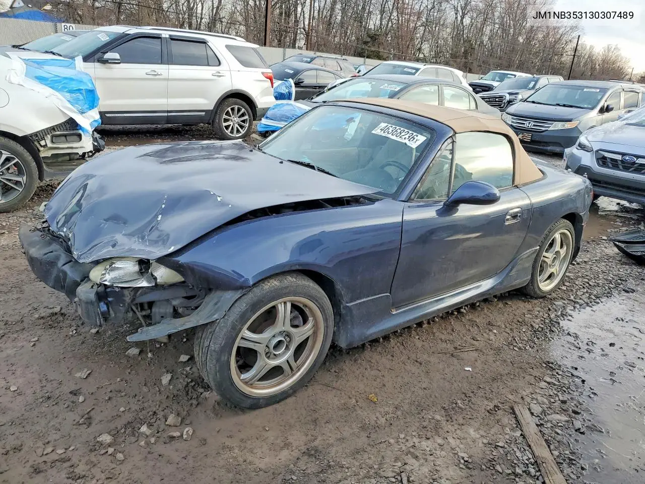 2003 Mazda Mx-5 Miata VIN: JM1NB353130307489 Lot: 46368236