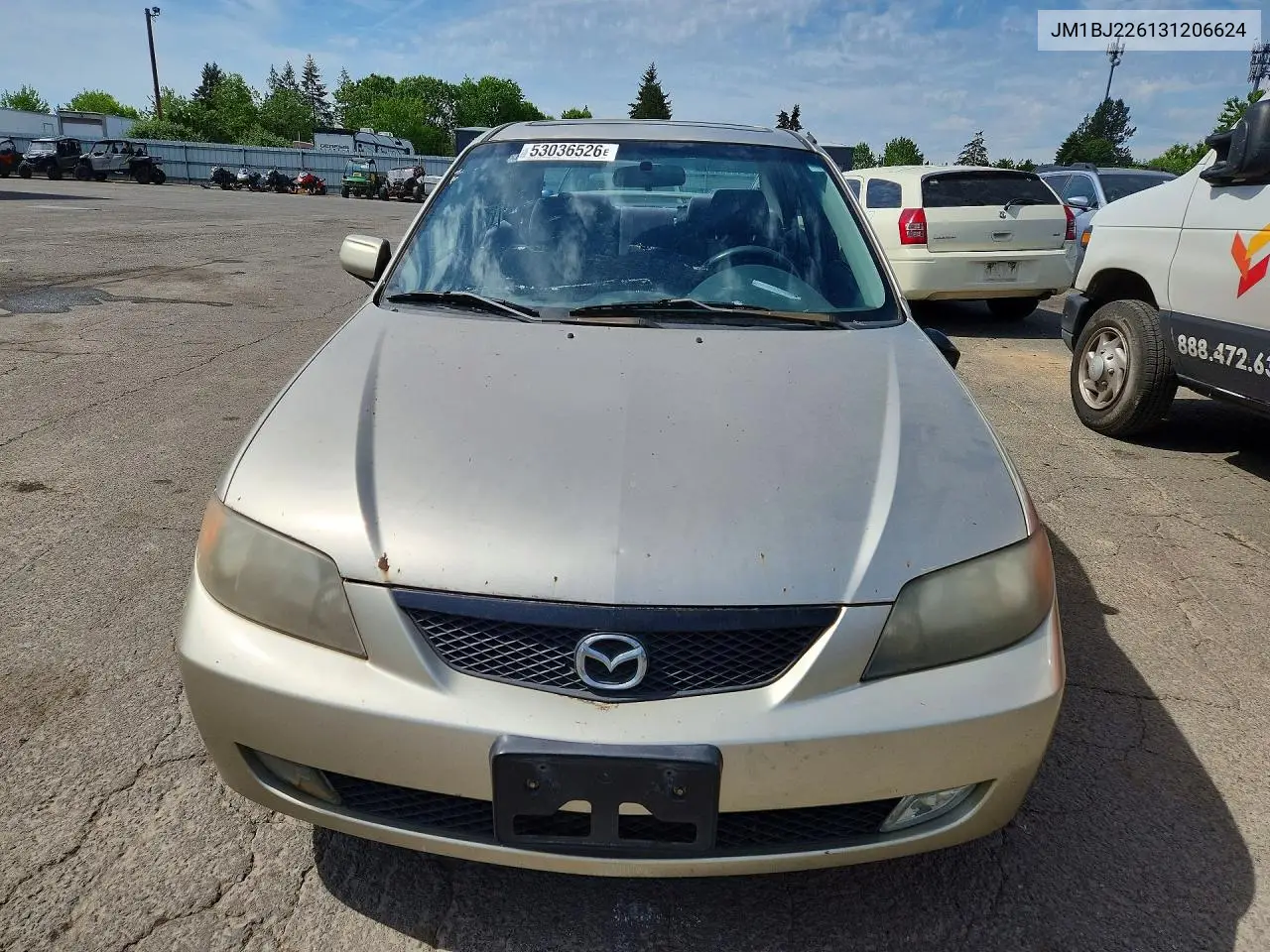 2003 Mazda Protege Dx VIN: JM1BJ226131206624 Lot: 53036526