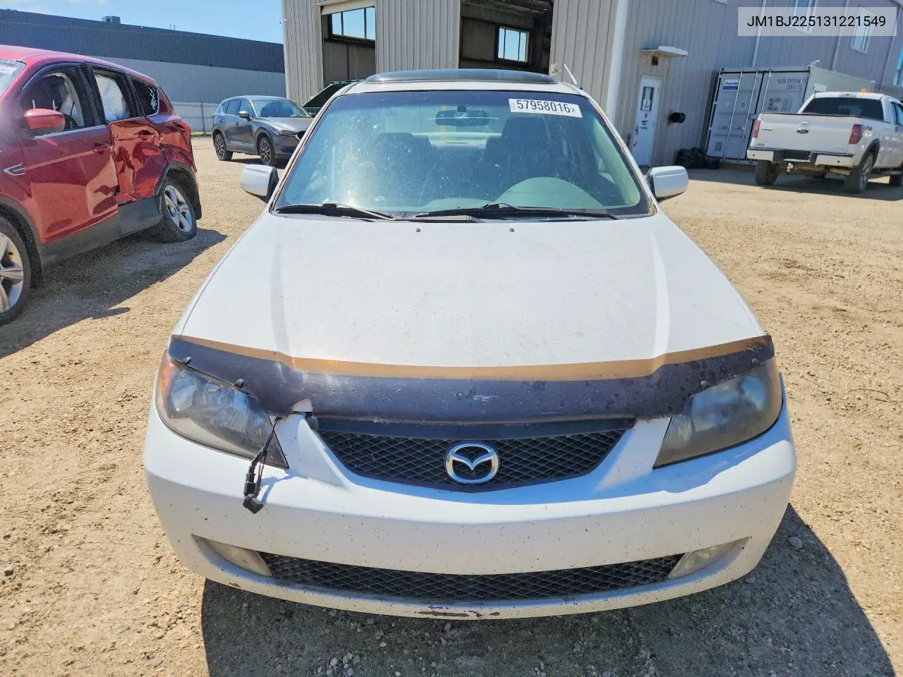 2003 Mazda Protege Dx VIN: JM1BJ225131221549 Lot: 57958016