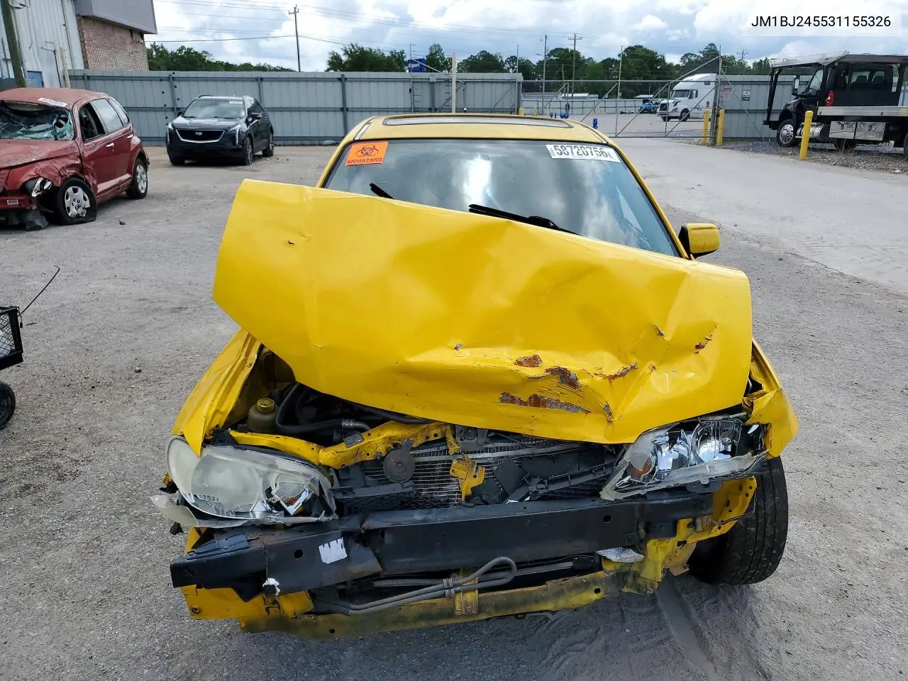 2003 Mazda Protege Pr5 VIN: JM1BJ245531155326 Lot: 58720756