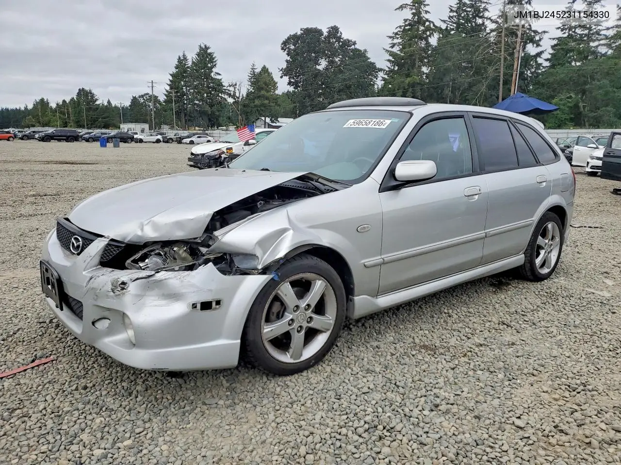 2003 Mazda Protege Pr5 VIN: JM1BJ245231154330 Lot: 59658186