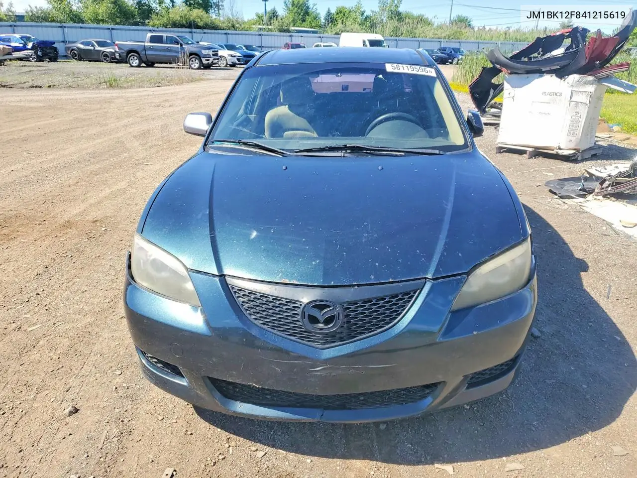 2004 Mazda 3 I VIN: JM1BK12F841215619 Lot: 58119596