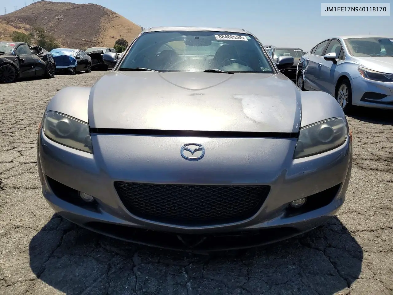 2004 Mazda Rx8 VIN: JM1FE17N940118170 Lot: 58468536