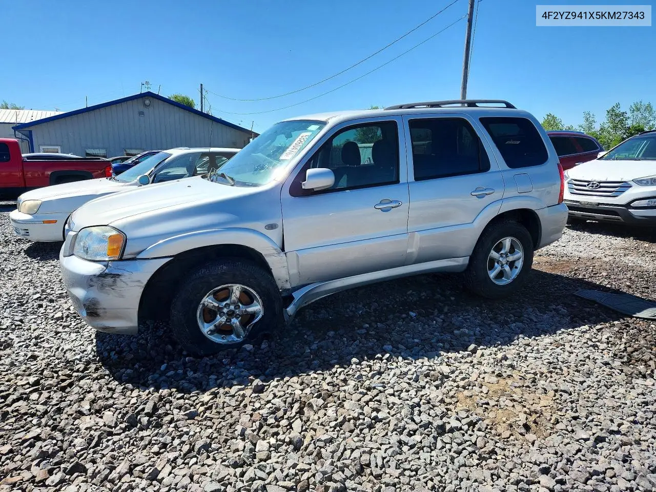 2005 Mazda Tribute S VIN: 4F2YZ941X5KM27343 Lot: 53260476
