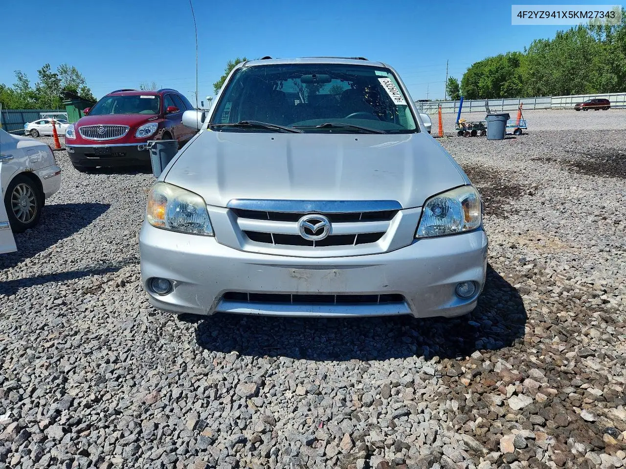 2005 Mazda Tribute S VIN: 4F2YZ941X5KM27343 Lot: 53260476