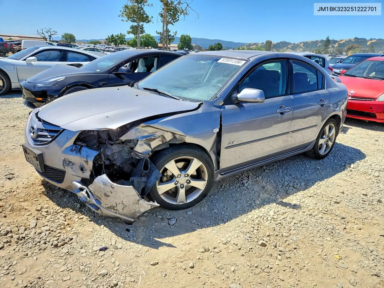 2005 Mazda 3 S VIN: JM1BK323251222701 Lot: 53584506
