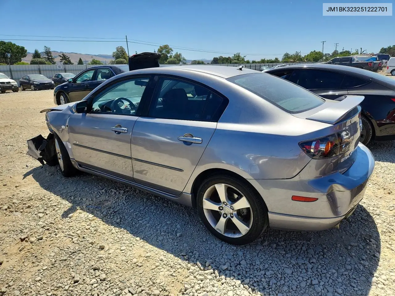 2005 Mazda 3 S VIN: JM1BK323251222701 Lot: 53584506