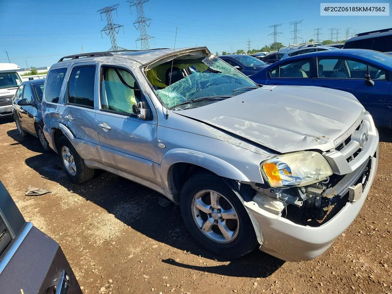 2005 Mazda Tribute S VIN: 4F2CZ06185KM47562 Lot: 58297066
