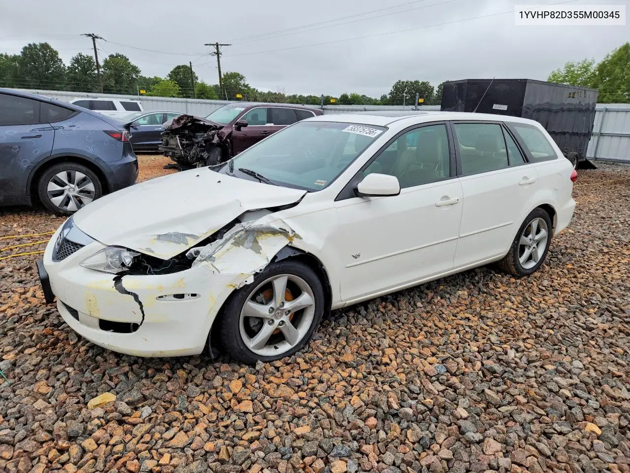 2005 Mazda 6 S VIN: 1YVHP82D355M00345 Lot: 58375756