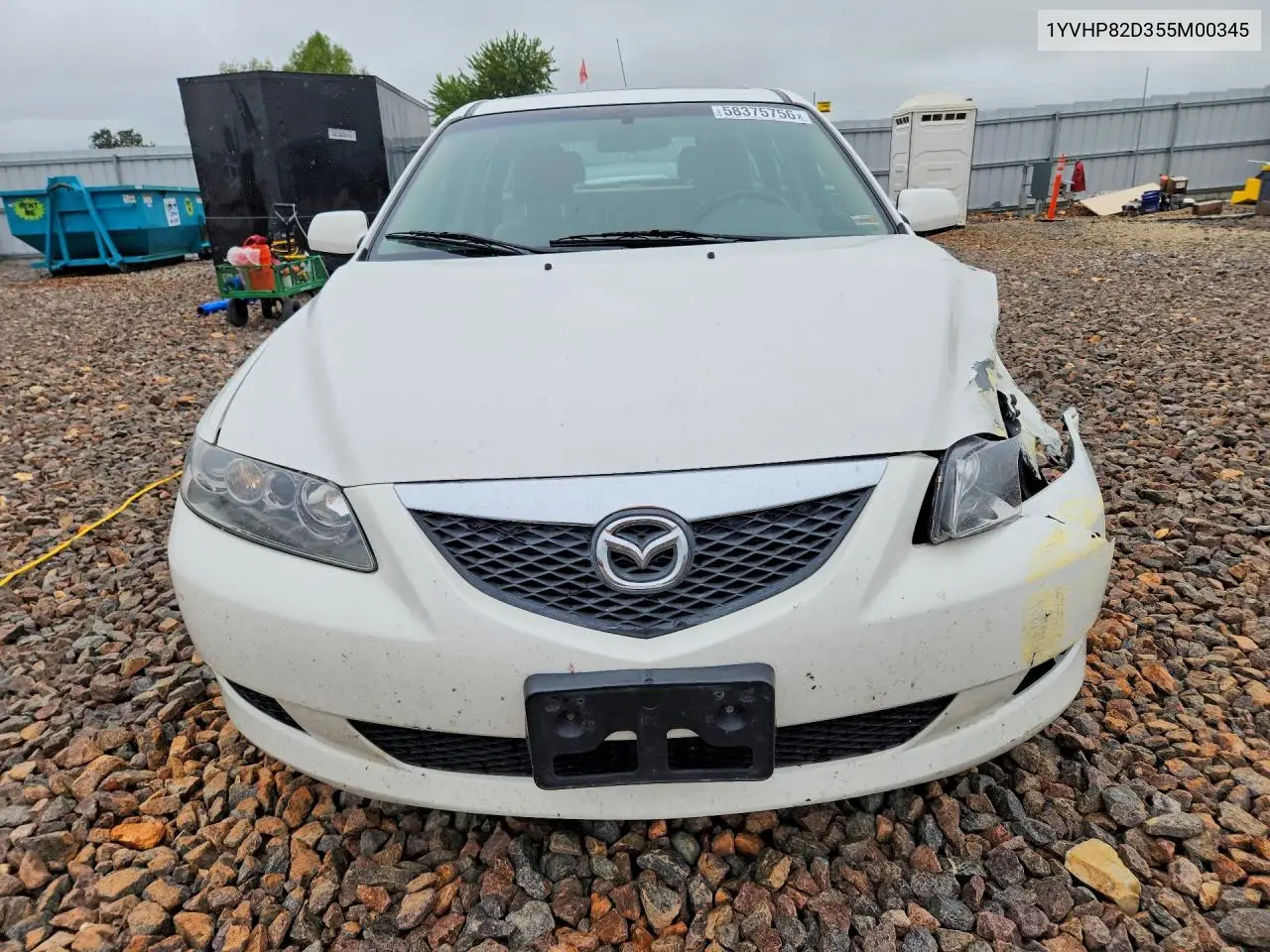 2005 Mazda 6 S VIN: 1YVHP82D355M00345 Lot: 58375756