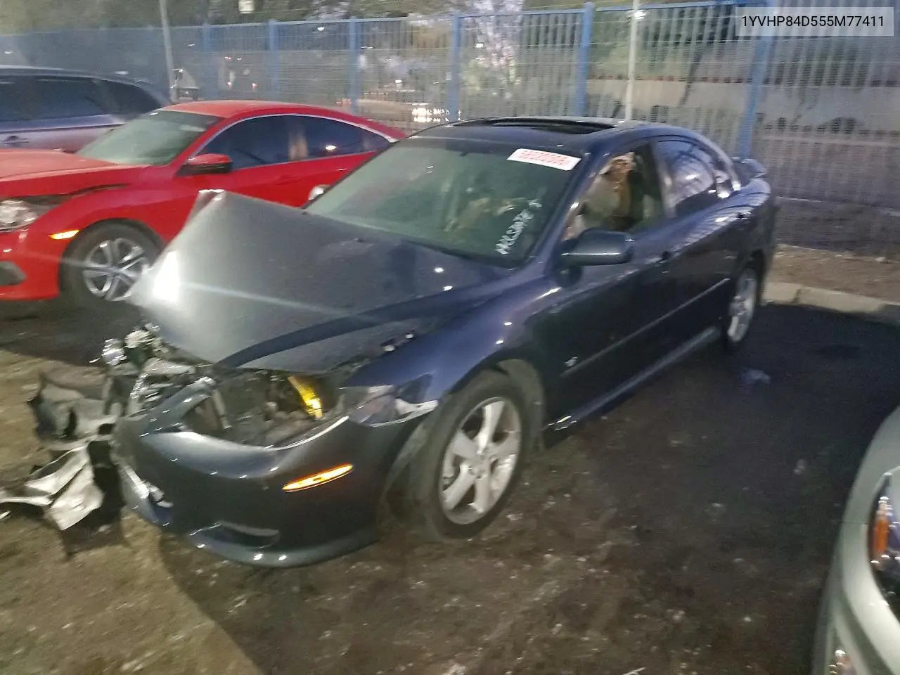 2005 Mazda 6 S VIN: 1YVHP84D555M77411 Lot: 58520306