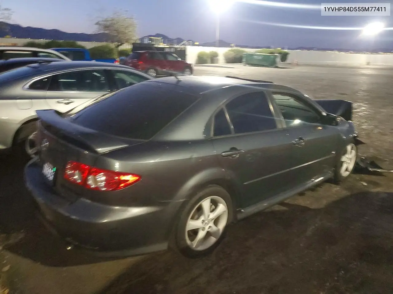 2005 Mazda 6 S VIN: 1YVHP84D555M77411 Lot: 58520306